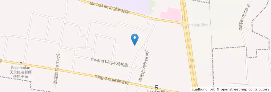 Mapa de ubicacion de 粮道街道 en 중국, 후베이성, 우한시, 우창구, 粮道街道.