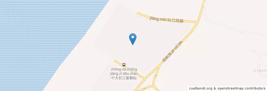 Mapa de ubicacion de 白沙洲街道 en China, Hubei, Wuhan, 武昌区, 白沙洲街道.