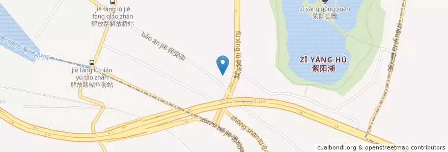 Mapa de ubicacion de 紫阳街道 en 中国, 湖北省, 武漢市, 武昌区, 紫阳街道.