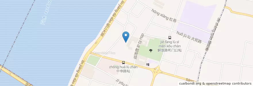Mapa de ubicacion de 中华路街道 en 中国, 湖北省, 武漢市, 武昌区, 中华路街道.
