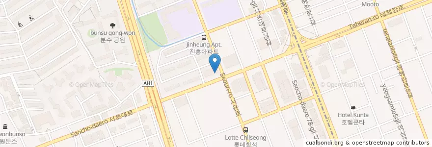 Mapa de ubicacion de 신한은행 ATM en South Korea, Seoul, Seocho-Gu, Seocho-Dong, Seocho 4(Sa)-Dong.