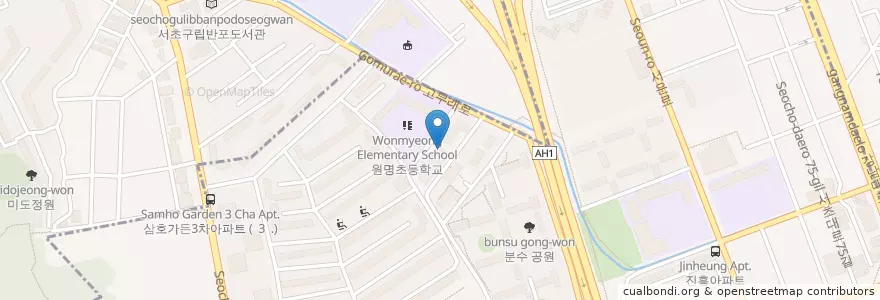 Mapa de ubicacion de 신한은행ATM en Corea Del Sud, Seul, 서초구, 서초동, 서초4동.