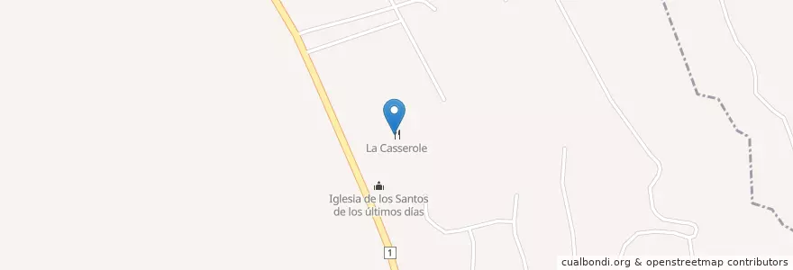 Mapa de ubicacion de La Casserole en Nicaragua, Departamento De Managua, El Crucero (Municipio).