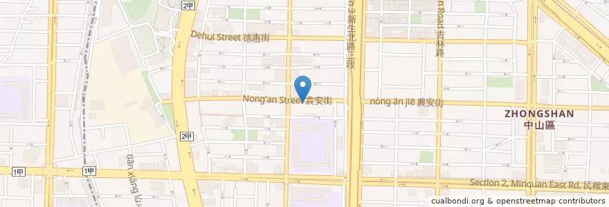 Mapa de ubicacion de 洪記豆漿 en تایوان, 新北市, تایپه, 中山區.