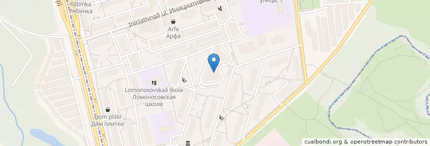 Mapa de ubicacion de Гениями становятся en ロシア, 中央連邦管区, モスクワ, Западный Административный Округ, Район Фили-Давыдково.