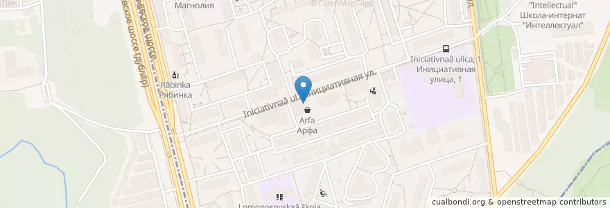 Mapa de ubicacion de Горздрав en Rusland, Centraal Federaal District, Moskou, Западный Административный Округ, Район Фили-Давыдково.