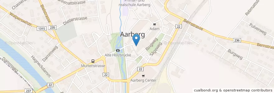 Mapa de ubicacion de Polizeiwache Aarberg en Suisse, Berne, Verwaltungsregion Seeland, Verwaltungskreis Seeland, Aarberg.