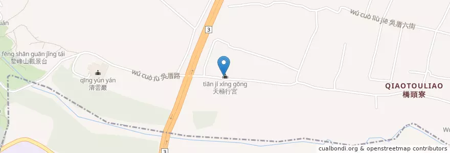Mapa de ubicacion de 天極行宮 en Taïwan, Taichung, 清水區.