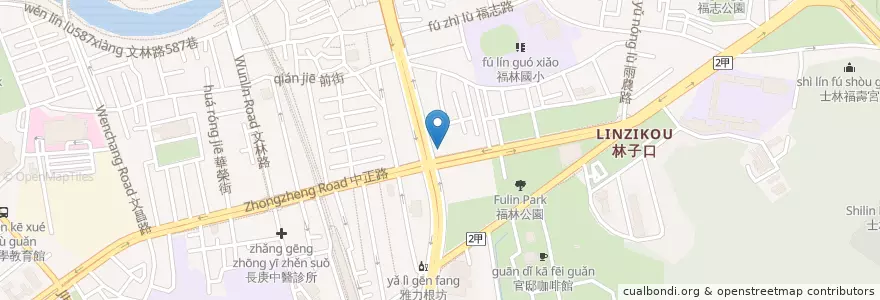 Mapa de ubicacion de 麥當勞 en 台湾, 新北市, 台北市, 士林区.