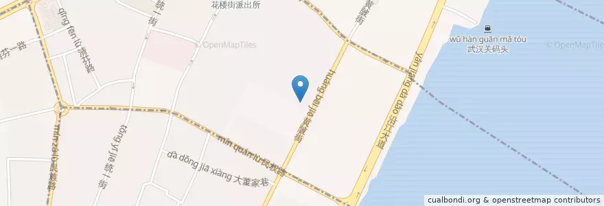 Mapa de ubicacion de 民权街道 en 中国, 湖北省, 武漢市, 江漢区, 民权街道.