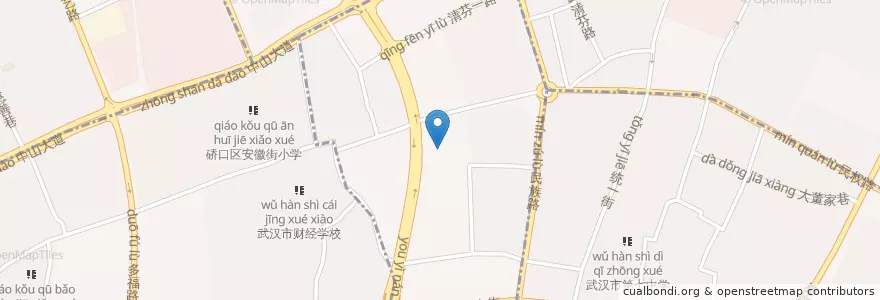 Mapa de ubicacion de 满春街道 en China, Hubei, Wuhan, 江汉区, 满春街道.