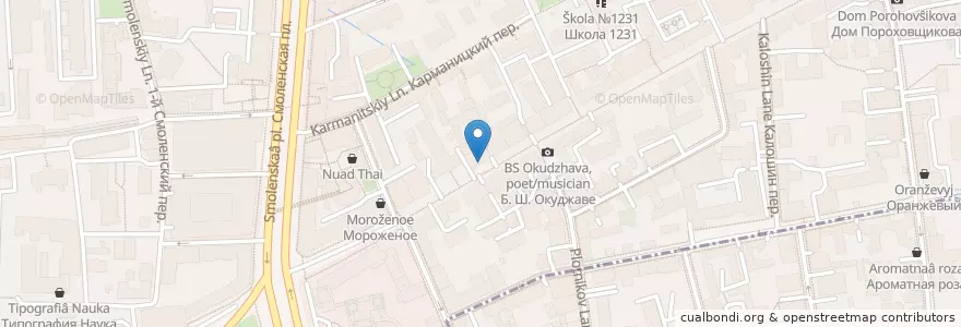 Mapa de ubicacion de Hard Rock Cafe en روسيا, Центральный Федеральный Округ, Москва, Центральный Административный Округ, Район Арбат.