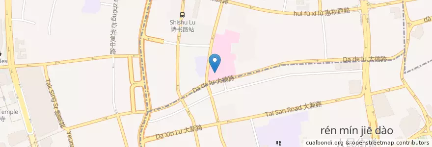 Mapa de ubicacion de 广东省中医院 en 中国, 広東省, 広州市, 越秀区, 光塔街道.