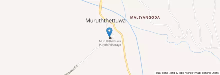 Mapa de ubicacion de Muruththettuwa Purana Viharaya en 스리랑카, සබරගමුව පළාත, කෑගල්ල දිස්ත්‍රික්කය.