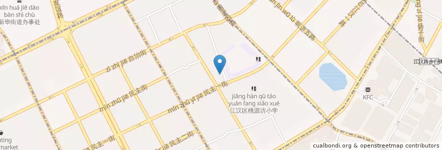 Mapa de ubicacion de 前进街道 en Chine, Hubei, Wuhan, District De Jianghan, 前进街道.