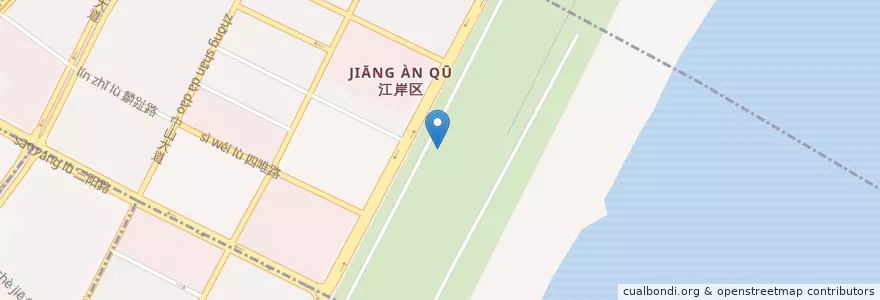 Mapa de ubicacion de 四唯街道 en الصين, خوبي, ووهان, 江岸区, 四唯街道.