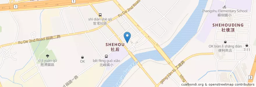 Mapa de ubicacion de 中興市場 en Taiwan, New Taipei, Xizhi District.