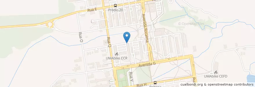 Mapa de ubicacion de Lancheria e Restaurante Etnias en ブラジル, 南部地域, リオグランデ・ド・スル, Região Geográfica Intermediária De Santa Maria, Região Geográfica Imediata De Santa Maria, Santa Maria.