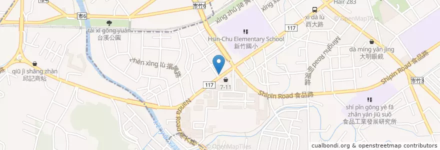 Mapa de ubicacion de 津香排骨 en Тайвань, Тайвань, Синьчжу.