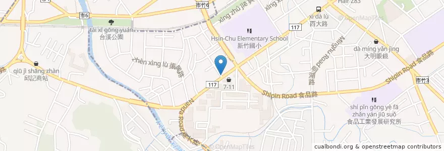 Mapa de ubicacion de 鴨肉飯 en Taiwan, Taiwan Province, Hsinchu.