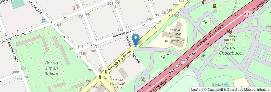 Mapa de ubicacion de 312 - Parque Chacabuco I en آرژانتین, Ciudad Autónoma De Buenos Aires, Comuna 7, Buenos Aires.