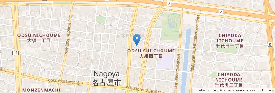 Mapa de ubicacion de 楽運寺 en 일본, 아이치현, 나고야 시, 中区.