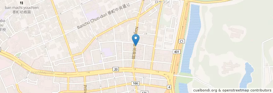Mapa de ubicacion de cafe の en Japan, 東京都, 千代田区.
