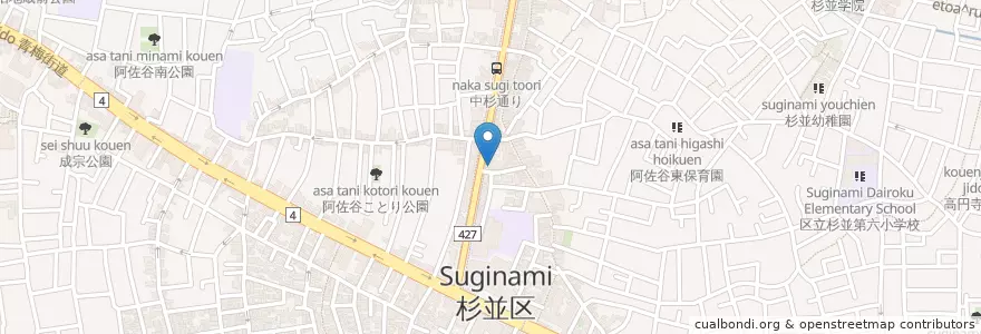 Mapa de ubicacion de ニッポンレンタカー en 일본, 도쿄도, 杉並区.