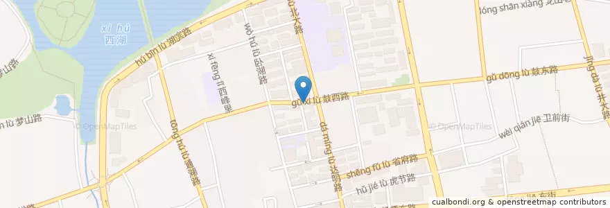 Mapa de ubicacion de 惠好药店 en China, Fujian, Fuzhou, Gŭlóu Qū.