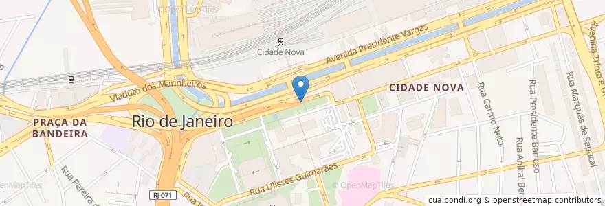 Mapa de ubicacion de Metrô Cidade Nova en 브라질, 남동지방, 리우데자네이루, Região Geográfica Imediata Do Rio De Janeiro, Região Metropolitana Do Rio De Janeiro, Região Geográfica Intermediária Do Rio De Janeiro, 리우데자네이루.