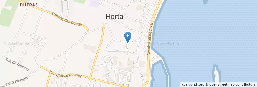 Mapa de ubicacion de Ponto Come en Portugal, Açores, Faial, Horta.