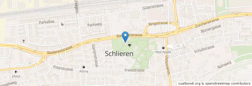 Mapa de ubicacion de Ludothek Schlieren en Switzerland, Zürich, Bezirk Dietikon, Schlieren.