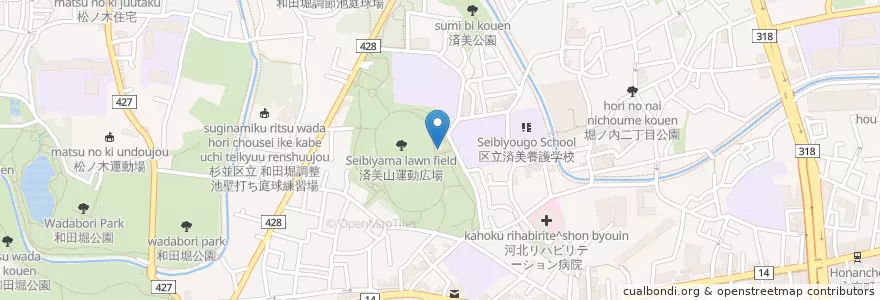 Mapa de ubicacion de DyDo en Япония, Токио, Сугинами.