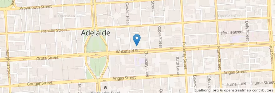 Mapa de ubicacion de Adelaide Police Station en Australië, Zuid-Australië, Adelaide, Adelaide City Council.