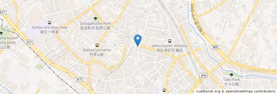 Mapa de ubicacion de Love and peace en 日本, 東京都, 渋谷区.