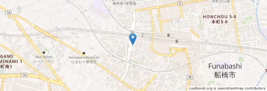 Mapa de ubicacion de Noi en 日本, 千葉県, 船橋市.