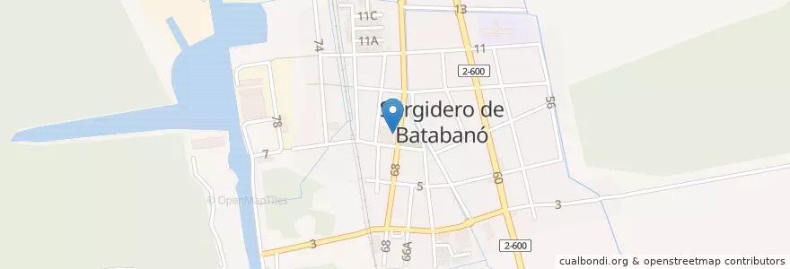 Mapa de ubicacion de Cafeteria El Recreo en Cuba, Mayabeque, Batabanó.