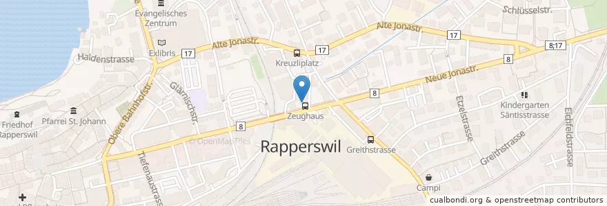 Mapa de ubicacion de eventhouse ICF en Schweiz, Sankt Gallen, Wahlkreis See-Gaster, Rapperswil-Jona.