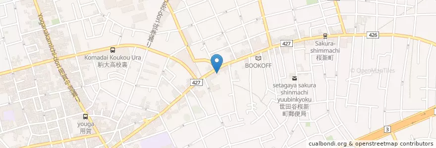 Mapa de ubicacion de 浅井歯科医院 en Jepun, 東京都, 世田谷区.
