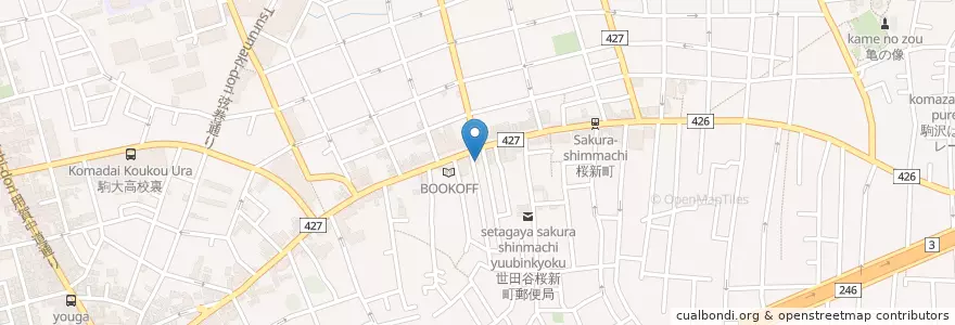Mapa de ubicacion de らーめん花月 en 日本, 东京都/東京都, 世田谷区.