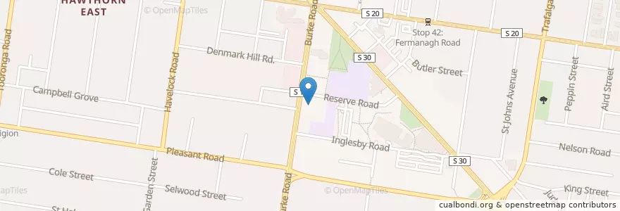 Mapa de ubicacion de Basilica of Our Lady of Victories en Australien, Victoria, City Of Boroondara.