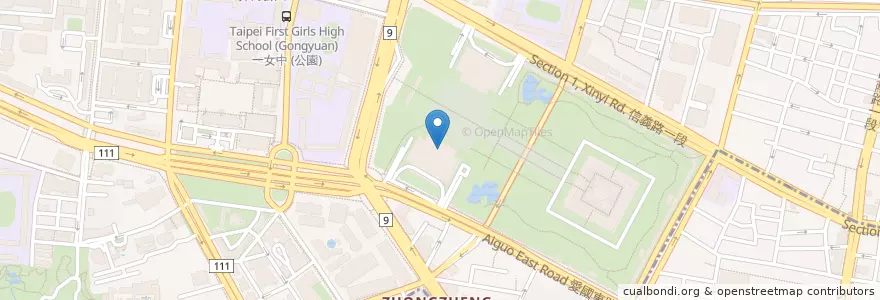 Mapa de ubicacion de 福華劇院軒 en 台湾, 新北市, 台北市, 中正区.