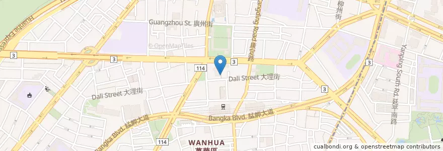 Mapa de ubicacion de 龍山商場美食街 en 臺灣, 新北市, 臺北市, 萬華區.