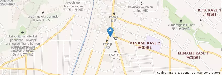 Mapa de ubicacion de Esso en 日本, 神奈川県, 川崎市, 幸区.