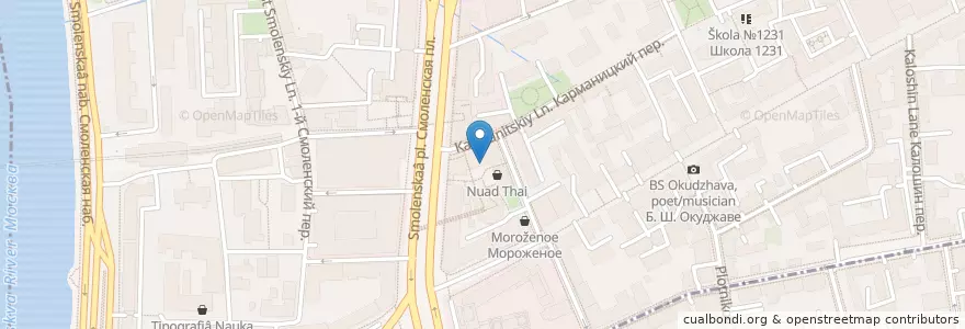 Mapa de ubicacion de Радуга en 俄罗斯/俄羅斯, Центральный Федеральный Округ, Москва, Центральный Административный Округ, Район Арбат.