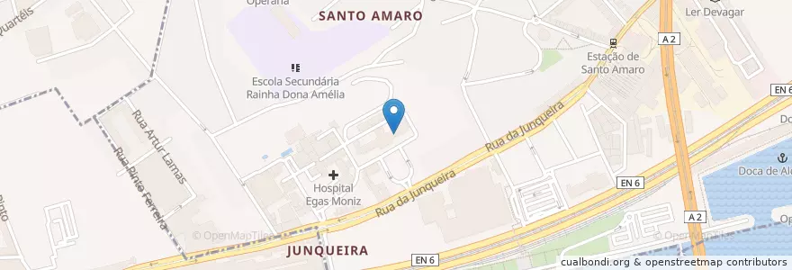 Mapa de ubicacion de Instituto de Higiene e Medicina Tropical en ポルトガル, Área Metropolitana De Lisboa, Lisboa, Grande Lisboa, Alcântara.