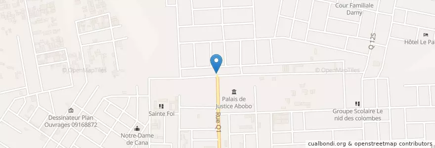 Mapa de ubicacion de Pharmacie Belle Cité en コートジボワール, アビジャン, Abobo.
