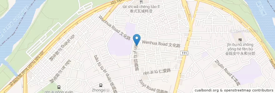 Mapa de ubicacion de 大衛廚房 en تايوان, تايبيه الجديدة, 永和區.