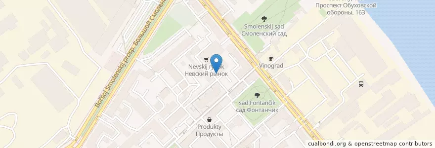 Mapa de ubicacion de Долина en Rusland, Северо-Западный Федеральный Округ, Oblast Leningrad, Sint-Petersburg, Невский Район, Округ Невская Застава.