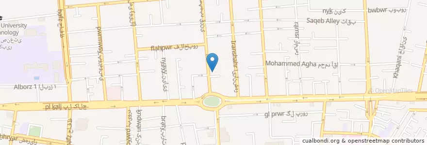 Mapa de ubicacion de پمپ بنزین en Irão, Teerã, شهرستان تهران, Teerã, بخش مرکزی شهرستان تهران.